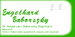 engelhard baborszky business card